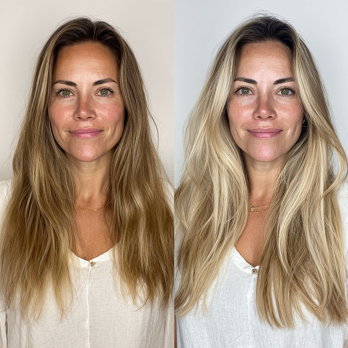 Balayage Hair Color Service Before and After Client Image By Salon Vo Denver