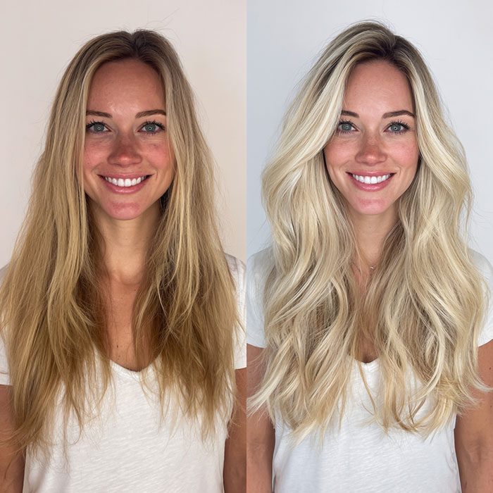 Balayage Hair Color Service Before and After Client Image By Salon Vo Denver