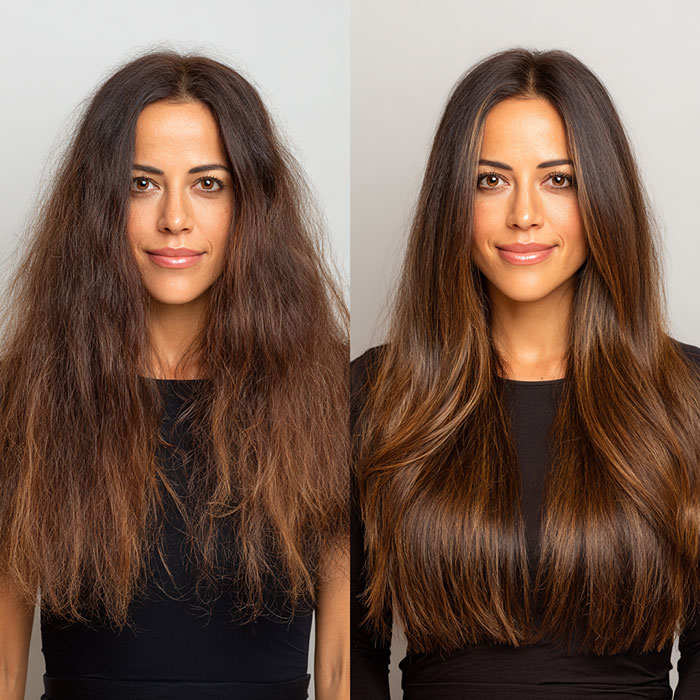 Brazilian Blowout Before and After Service by Salon Vo Denver Colorado