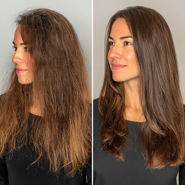 Brazilian Blowout Before and After Service by Salon Vo Denver Colorado