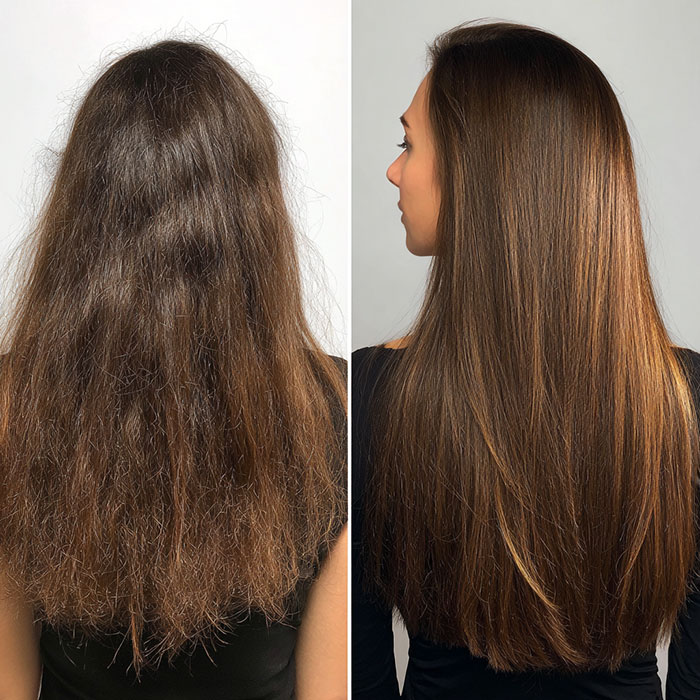 Brazilian Blowout Before and After Service by Salon Vo Denver Colorado