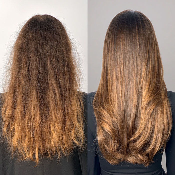 Brazilian Blowout Before and After Service by Salon Vo Denver Colorado