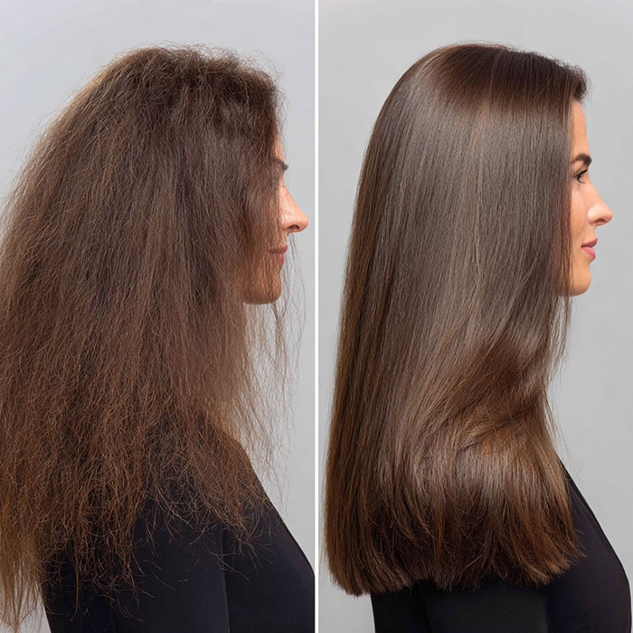 Brazilian Blowout Before and After Service by Salon Vo Denver Colorado