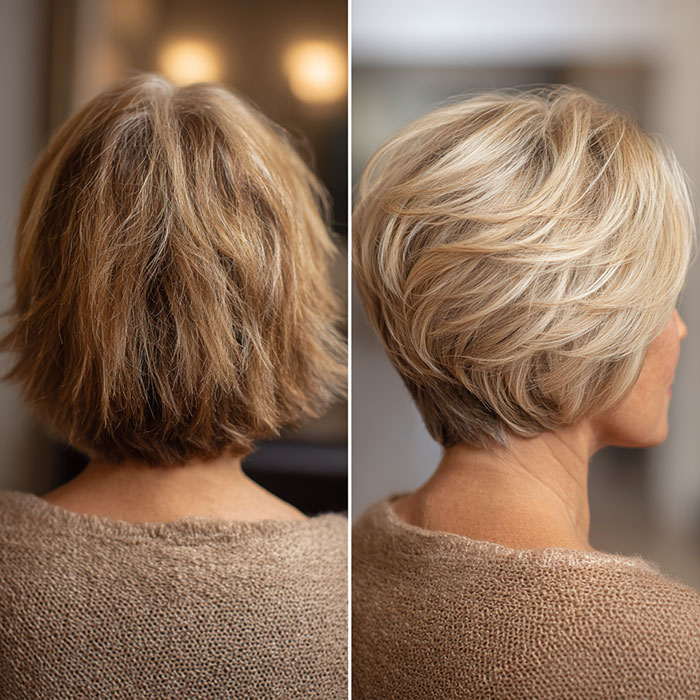 Hair Cut Service Before and After By Salon Vo Denver