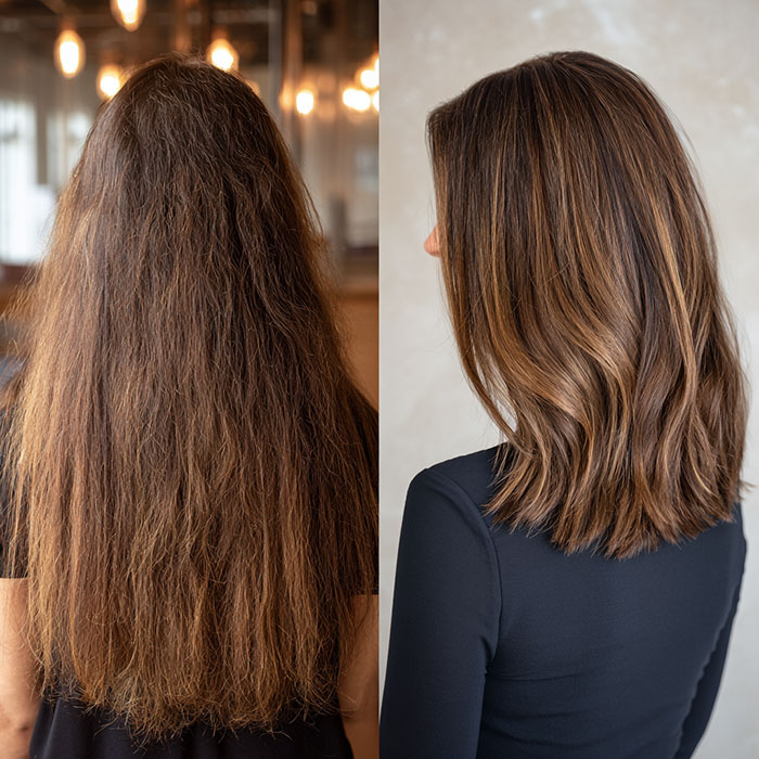 Hair Cut Service Before and After By Salon Vo Denver