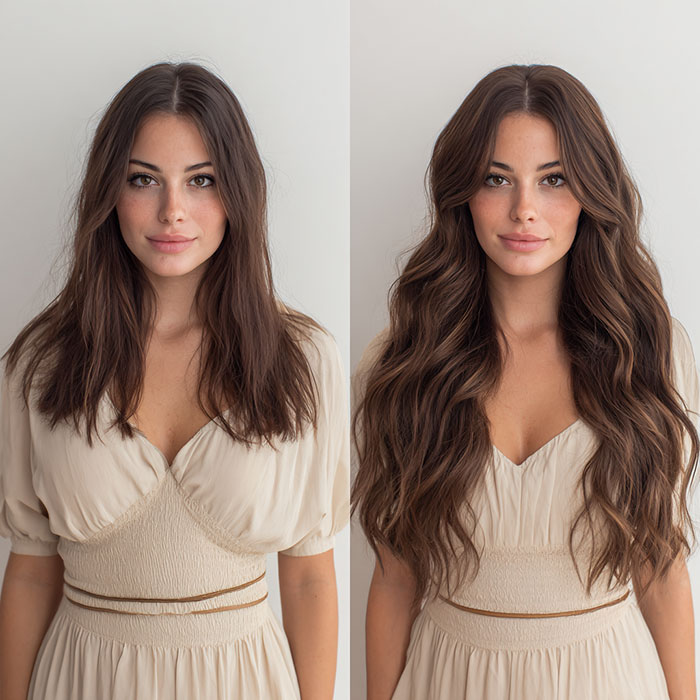 Hair Extension Service Before and After By Salon Vo Denver