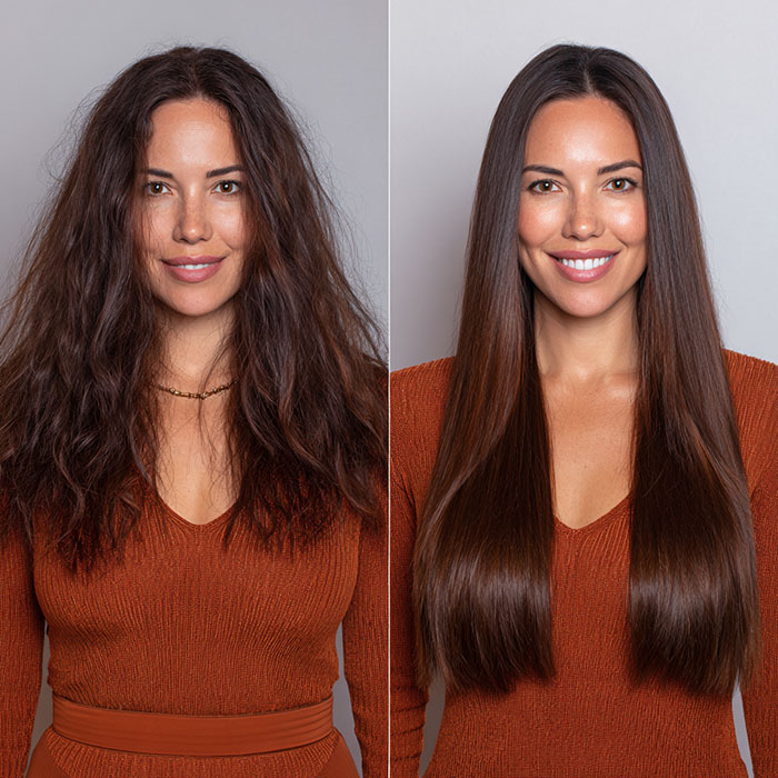 Hair Straightening Service Before and After Client Image By Salon Vo Denver