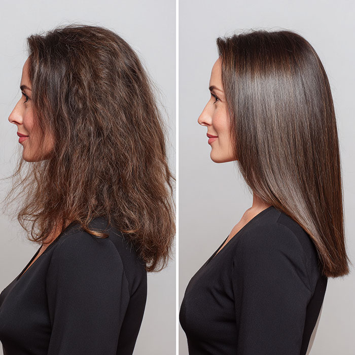 Hair Straightening Service Before and After Client Image By Salon Vo Denver