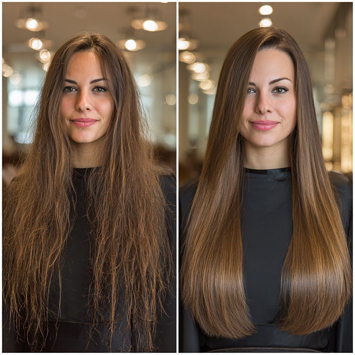 Keratin Treatment Service Before and After Client Image By Salon Vo Denver