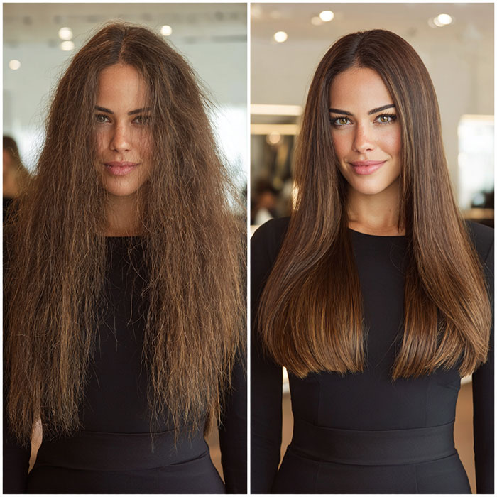 Keratin Treatment Service Before and After Client Image By Salon Vo Denver